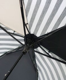 +RING UNISEX プラスリング 簡単開閉式折傘55cm BLK-STP T1383