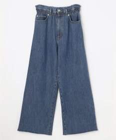 NAVE 【ReNAVE・洗える/軽量】ライトデニム ウエストギャザーパンツ