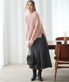 ANY SIS 【洗える】リボンヤーンミックス ニット