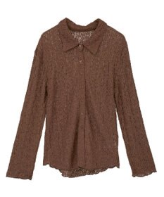 Green Parks カットレースシャツプルオーバー