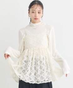 earth music&ecology 【予約】フリンジレースキャミビスチェ