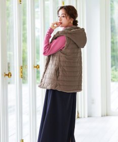 Tiaclasse 【2WAY】着回し自由のリバーシブルキルトフェイクファーベスト