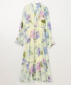 GRACE CONTINENTAL ビッグボタニカルシャツワンピース