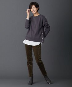 J.PRESS LADIES 【吸水速乾】プレーティングジャージー シャツテール カットソー