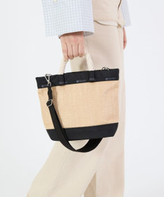 LeSportsac TOP HANDLE CROSSBODY/ブラックラフィア