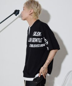 WEGO 【ユニセックス着用ITEM/MLサイズ展開】キーネックフェイクレイヤードグラフィックT（SS）