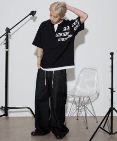 WEGO 【ユニセックス着用ITEM/MLサイズ展開】キーネックフェイクレイヤードグラフィックT（SS）