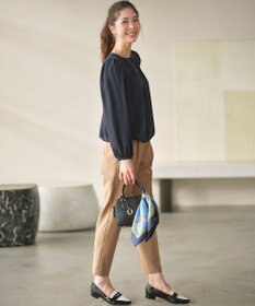 組曲 L 【WEB限定】ジョーゼットシフォン パフスリーブブラウス