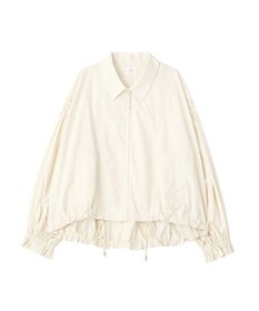 YECCA VECCA ボリュームギャザーデザインZIPブルゾン