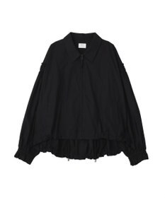 YECCA VECCA ボリュームギャザーデザインZIPブルゾン