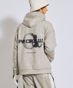 PW CIRCULUS 2025 NEW！【手洗い洗濯可】【MEN】キャットグラフィック スエードライク デタッチャブルフーディ ゴルフ