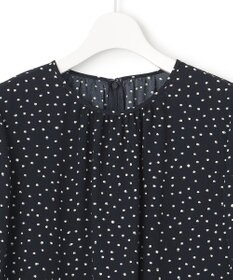 23区 【洗える】バックサテンアムンゼン ドットプリント ワンピース