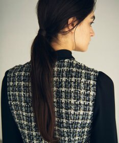 GRACE CONTINENTAL ツイードコンビワンピース