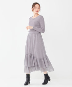 ANY SIS 【洗える】ティアードプリント スカート