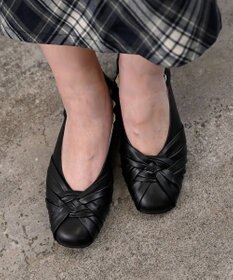 nouvelleRobe Oū 【本革・高反発】Square スクエアトゥ メッシュモチーフパンプス