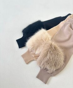 Feroux 【洗える】ファースリーブ ニットプルオーバー