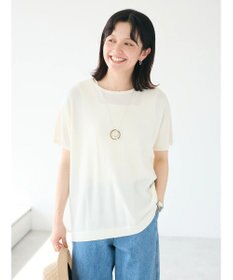 CRAFT STANDARD BOUTIQUE UVカット/接触冷感/洗える/ 半袖ニットプルオーバー