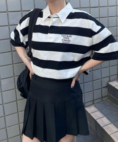 WEGO ワンポイント刺繍ラガーシャツ