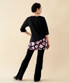 Chacott プリントコンビワンピースTシャツ