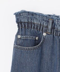 NAVE 【ReNAVE・洗える/軽量】ライトデニム ウエストギャザーパンツ