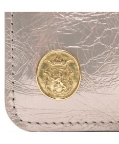 A.D.M.J. 【牛革】イタリアンレザークラックメタルスリムウォレット