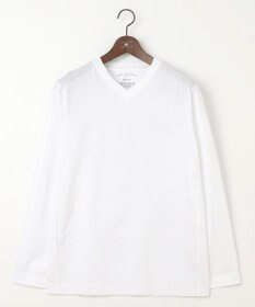 JOSEPH ABBOUD 【オリジナルオーガニックコットン使用】JOE COTTONサッカーVネックシャツ