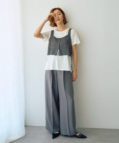 YECCA VECCA ZIPニットビスチェ