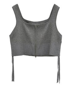 YECCA VECCA ZIPニットビスチェ