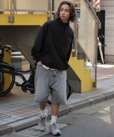 WEGO イージーバギーデニムショーツ