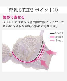 BRADELIS New York 【BRADELIS New York/ 育乳補整ブラ・STEP2 寄せる】ローズステップ2ブラ26S1 補正下着 しっかり谷間を作るブラ