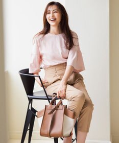 組曲 【ストレッチ・イージーケア】ハイウエストチノ パンツ