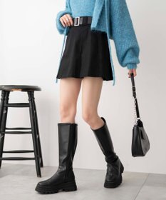 WEGO ベルト付チノプリーツスカパン