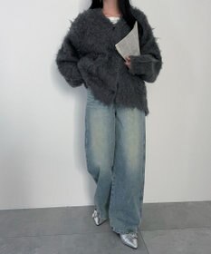 WEGO 【新色追加/美脚/XSSMLサイズ展開】ストレートデニムパンツ