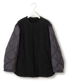 ICB 【リバーシブル着用可能】 ラミネートパイルキルト ミドル丈コート