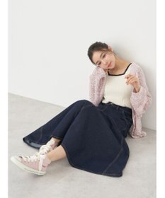 earth music&ecology ペプラムマーメイドデニムスカート