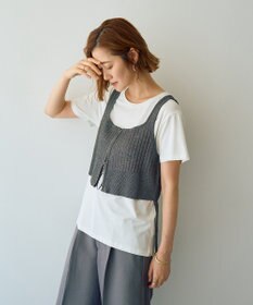 YECCA VECCA ZIPニットビスチェ