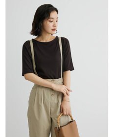 Green Parks ５分袖カットリブプルオーバー