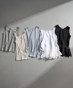23区 【見上愛さん着用/LEE掲載】オーガニック コットンリブ タンクトップ