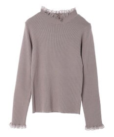 earth music&ecology レースドッキングリブニット