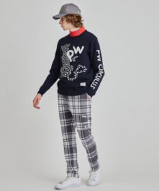 PW CIRCULUS 【MEN】チェック柄 スエードライクテーパードパンツ