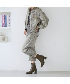 MODE ET JACOMO <carino>スクエアトゥブロックヒールブーツ