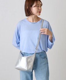 russet ソフトレザーシンプルショルダーバッグ【silver】(CE-1462)