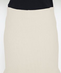 uncrave 【洗える】スムースニット ミニスカート（uncrave WHITE）