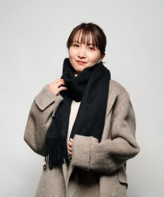 MOONBAT プラスムーンバット (+moonbat) カシミヤ100％無地ストール 洗える 190㎝×50㎝