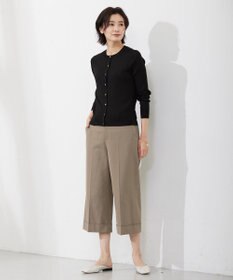 J.PRESS LADIES 【洗える・イージーケア】 SYNTHETIC BASIC ワイドリブ クルーネック カーディガン