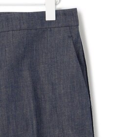 ICB 【洗える】 コットンリアクティブデニム ワイドストレートパンツ