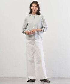 J.PRESS LADIES 【洗える】BASIC STRETCH DENIM ワイド ストレート デニム