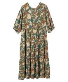 Green Parks ■ＥＳＣＡＲ　フラワーＭＩＸｐｔティアードワンピース