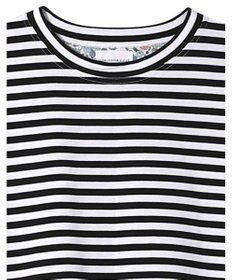 une nana cool MADE WITH LIBERTY FABRIC 綿100％ボーダー 半袖パジャマ