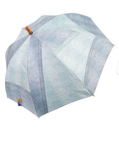 +RING 【UVカット90%以上】【限定/日本製】UNISEX プラスリング 長傘60cm BLU denim-like pattern SR344